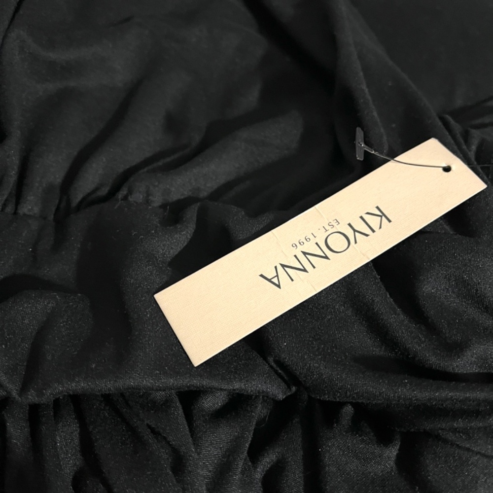 Kiyonna Vienna Black Stretch Maxi Dress Side Slits - Picture 11 of 14